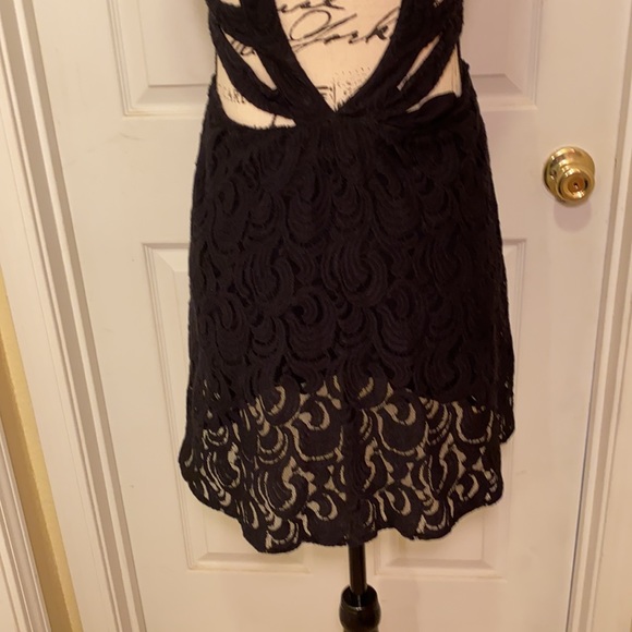 Free People backless Black Lace Dress - Picture 7 of 12